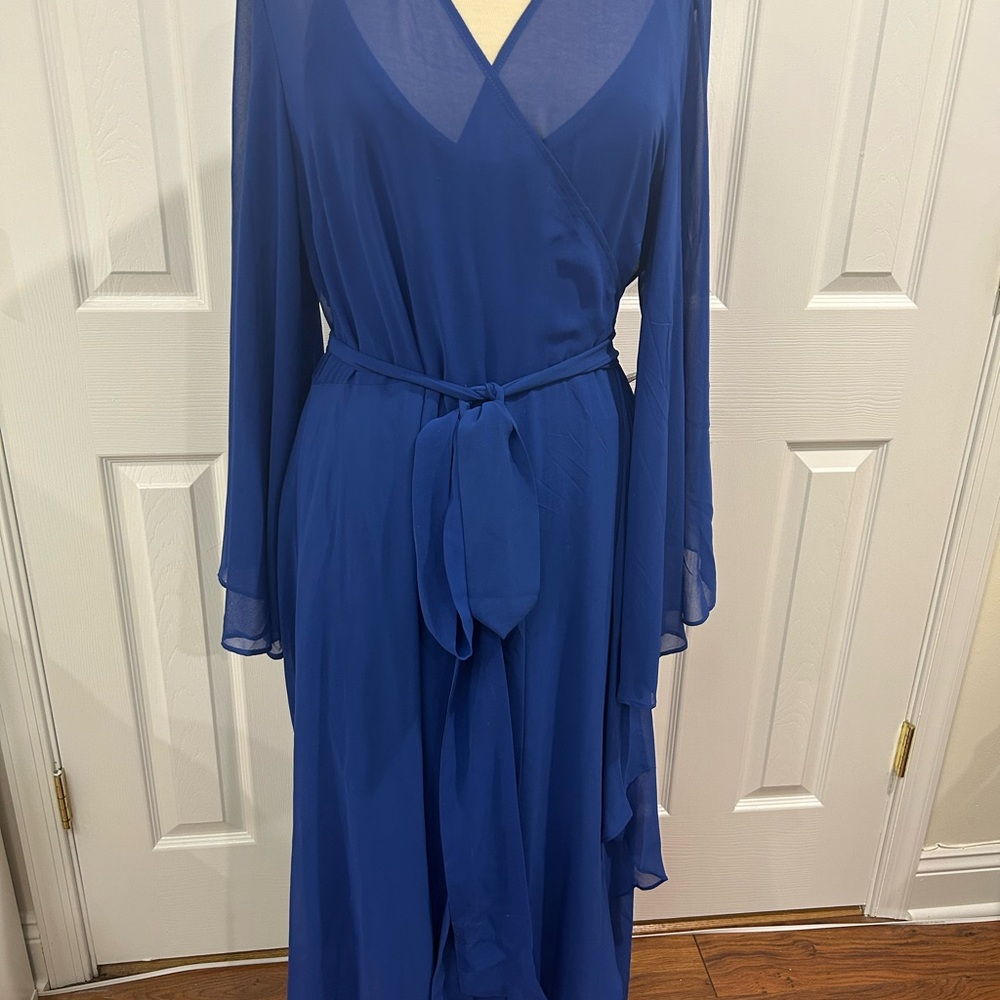 Chic Royal Blue High Low Dress